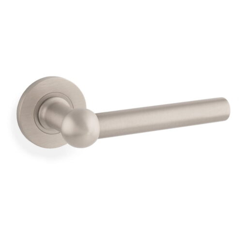 Alexander & Wilks AW250SN, Siskin Lever Handle, Siskin Door Handle in Satin Nickel.