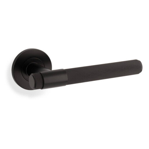 Alexander & Wilks AW240BL, Kingston Lever Handle, Kingston Door Handle in Black.