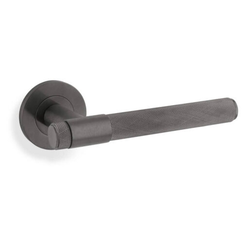 Alexander & Wilks AW240DBZPVD, Kingston Lever Handle, Kingston Door Handle in Dark Bronze PVD.