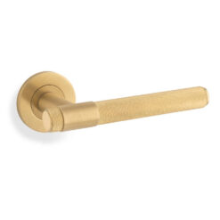 Alexander & Wilks AW240SBPVD, Kingston Lever Handle, Kingston Door Handle in Satin Brass PVD.
