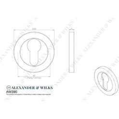 Alexander & Wilks AW390, Euro Profile Cylinder Escutcheon