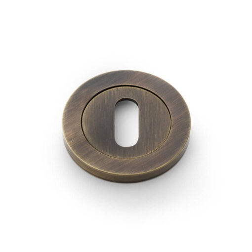 Alexander & Wilks AW391AB, Lever Key Escutcheon in Antique Brass.