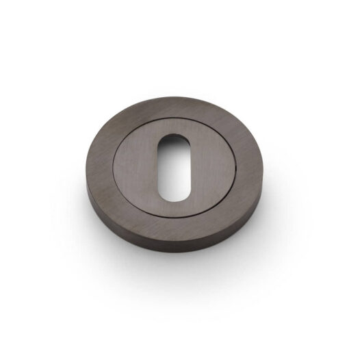 Alexander & Wilks AW391DBPVD, Lever Key Escutcheon in Dark Bronze PVD.