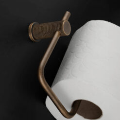 Alexander & Wilks AW450AB, Brunel Toilet Roll Holder in Antique Brass.