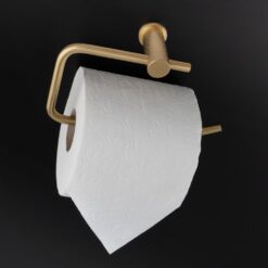 Alexander & Wilks AW450SBPVD, Brunel Toilet Roll Holder in Satin Brass PVD.