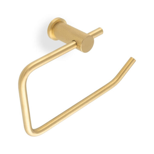 Alexander & Wilks AW450SBPVD, Brunel Toilet Roll Holder in Satin Brass PVD.