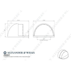 Alexander & Wilks AW631, Floor Mounted Door Stop.