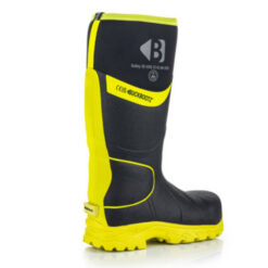 Buckbootz BBZ8000BKYL Buckbootz Safety Wellington, Black / Hi-Vis Yellow
