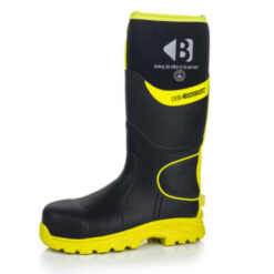 Buckbootz BBZ8000BKYL Buckbootz Safety Wellington, Black / Hi-Vis Yellow