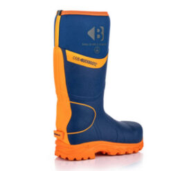 Buckbootz BBZ8000BLOR Buckbootz Safety Wellington, Blue / Hi-Vis Orange