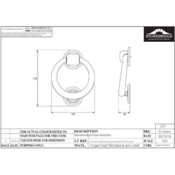 Stonebridge Forge FB1084-BLK, Ringed Door Knocker