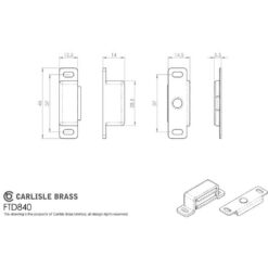 FTD840 MAGNETIC CATCH DIMENSIONS
