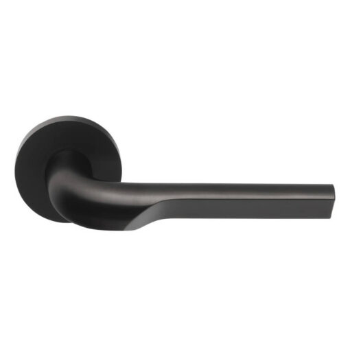 Formani Rivio GL100 Lever Handle On Rose, PVD Satin Black