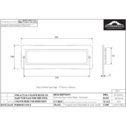 Stonebridge Forge FB1085 Letter Plate