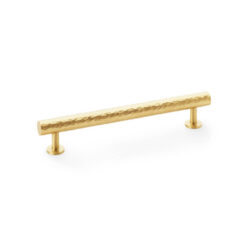 Alexander & Wilks Leila AW817-160-SB Hammered Cabinet Handle - Satin Brass