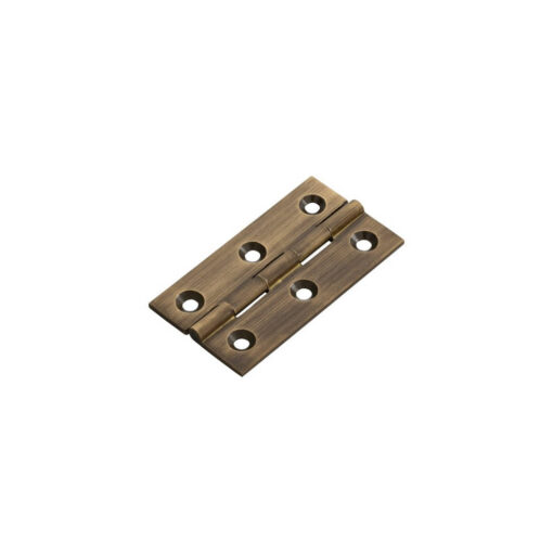 The FTD800DAB Cabinet Hinge is a high-quality, solid brass hinge with an antique brass finish.