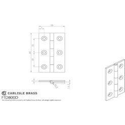 The FTD800D Cabinet Hinge is a high-quality, solid brass hinge.
