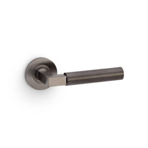 Alexander & Wilks AW201DBZPVD, Plain Hurricane Lever Handle in Dark Bronze PVD.