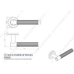 Alexander & Wilks AW222, Reeded Spitfire Lever Handle.