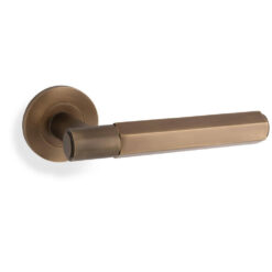 Alexander & Wilks AW224IB, Hex Lever Handle in Italian Bronze.