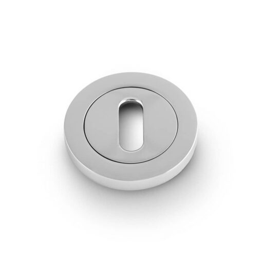 Alexander & Wilks AW391PC, Lever Key Escutcheon in Polished Chrome.