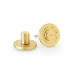 Alexander & Wilks AW793SB, Hammered Bathroom Turn & Release in Satin Brass.
