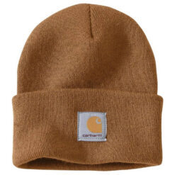 Carhartt A18, Knitted Cuffed Beanie Hat, Carhartt Brown