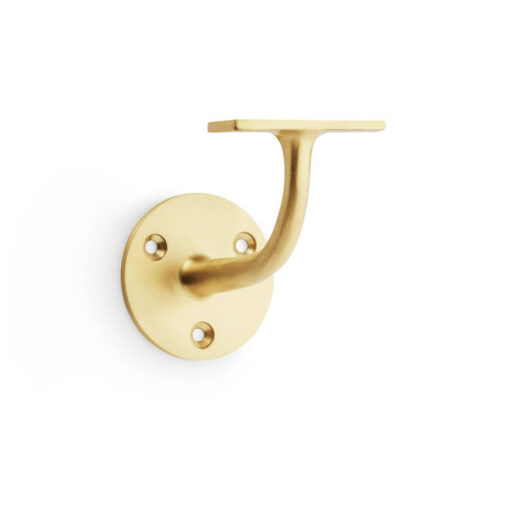 Alexander & Wilks AW750SB, Handrail Bracket in Satin Brass.