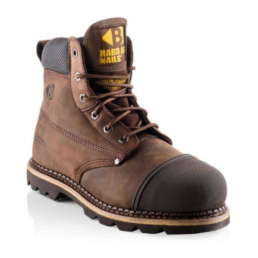 Buckbootz B301SM Hard as Nails Lace Boot, Chocolate Oil