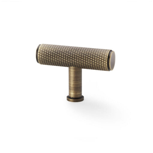 Alexander & Wilks Crispin AW801-55-AB Knurled Cabinet Knob - Antique Brass