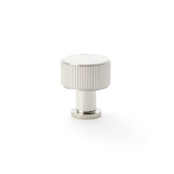 Alexander & Wilks Lucia AW807R-29-PN 29mm Reeded Cabinet Knob - Polished Nickel