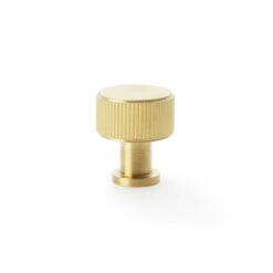 Alexander & Wilks Lucia AW807R-29-SBPVD 29mm Reeded Cabinet Knob - Satin Brass PVD