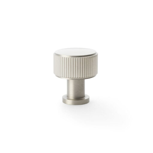 Alexander & Wilks Lucia AW807R-29-SN 29mm Reeded Cabinet Knob - Satin Nickel