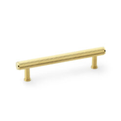 Alexander & Wilks Crispin AW809-128-SBPVD 128mm T-bar Cupboard Pull Handle - Satin Brass PVD