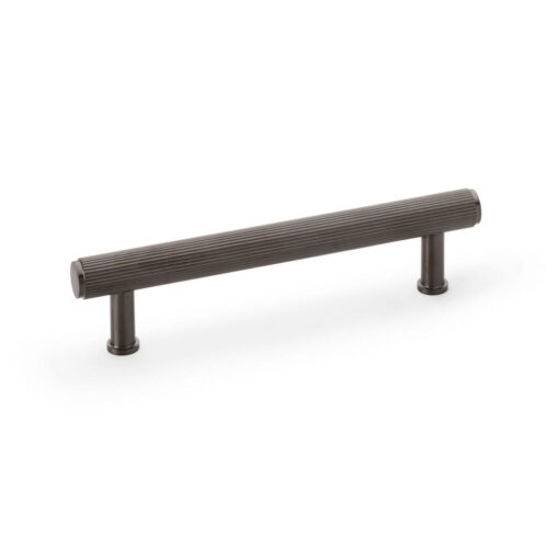 Alexander & Wilks Crispin AW809R-128-DBZPVD 128mm Reeded T-bar Cupboard Pull Handle - Dark Bronze PVD