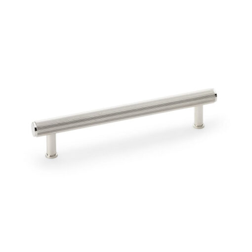 Alexander & Wilks Crispin AW809R-160-PN 160mm Reeded T-bar Cupboard Pull Handle - Polished Nickel
