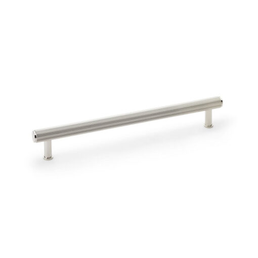 Alexander & Wilks Crispin AW809R-224-PN 224mm Reeded T-bar Cupboard Pull Handle - Polished Nickel