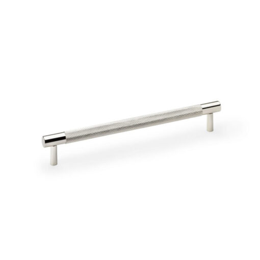 Alexander & Wilks AW810-192-PN 192mm Brunel Knurled T-bar Cupboard Pull Handle - Polished Nickel