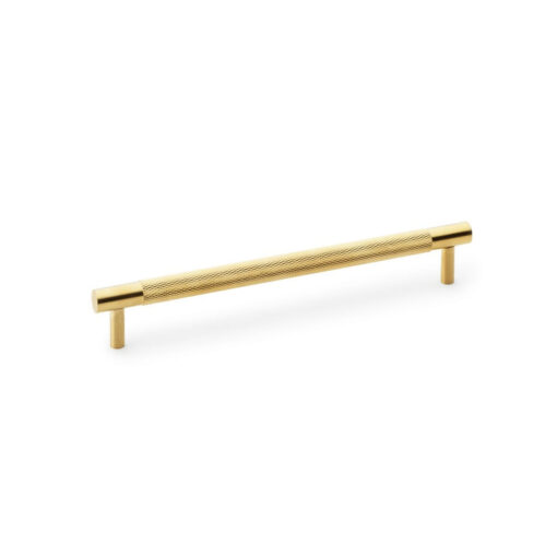 Alexander & Wilks AW810-192-SBPVD 192mm Brunel Knurled T-bar Cupboard Pull Handle - Satin Brass PVD