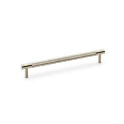 Alexander & Wilks AW810-192-SN 192mm Brunel Knurled T-bar Cupboard Pull Handle - Satin Nickel