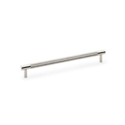 Alexander & Wilks AW810-224-PN 224mm Brunel Knurled T-bar Cupboard Pull Handle - Polished Nickel