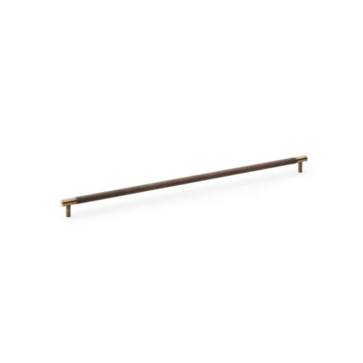 Alexander & Wilks AW810-448-AB 448mm Brunel Knurled T-bar Cupboard Pull Handle - Antique Brass