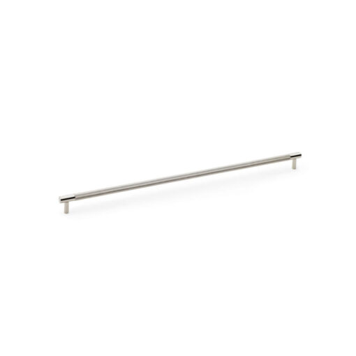 Alexander & Wilks AW810-448-PN 448mm Brunel Knurled T-bar Cupboard Pull Handle - Polished Nickel