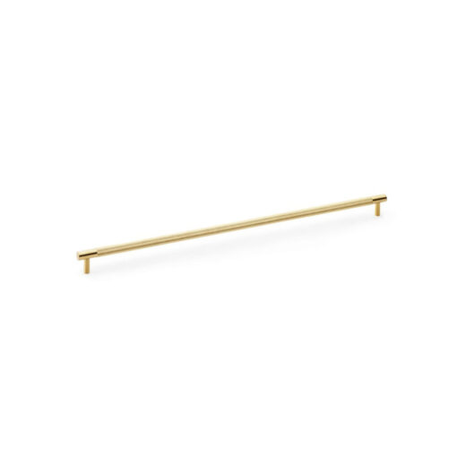 Alexander & Wilks AW810-448-SBPVD 448mm Brunel Knurled T-bar Cupboard Pull Handle - Satin Brass PVD