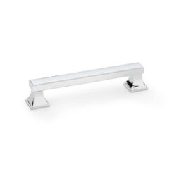 Alexander & Wilks Jesper AW813-128-PC 128mm Square Cupboard Pull Handle - Polished Chrome