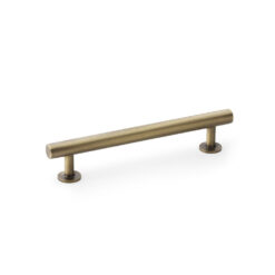 Alexander & Wilks AW814-128-AB 128mm Round T-Bar Cupboard Pull Handle - Antique Brass