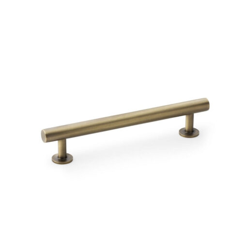 Alexander & Wilks AW814-128-AB 128mm Round T-Bar Cupboard Pull Handle - Antique Brass