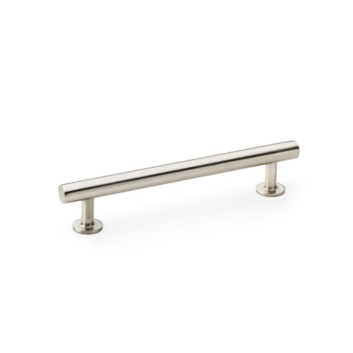 Alexander & Wilks AW814-128-SN 128mm Round T-Bar Cupboard Pull Handle - Satin Nickel