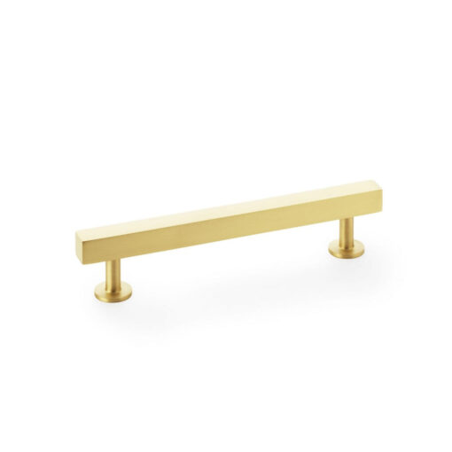 AW815-128-SB Square T-Bar 128MM Cupboard Pull Handle -Satin Brass