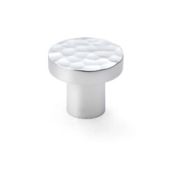Alexander & Wilks Hanover AW820-30-PC 30mm Hammered Cabinet Knob -Polished Chrome